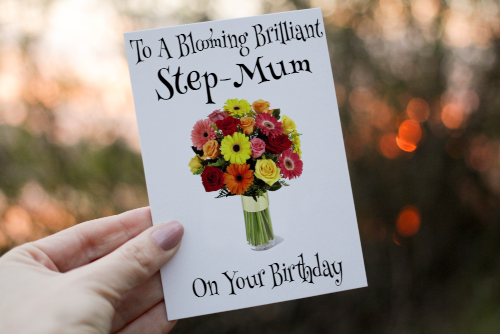 Step Mum Birthday Card, Birthday Card for Step Mum